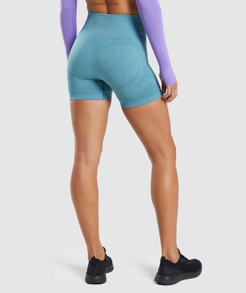 Women's Gymshark Vital Seamless 2.0 Shorts Turquoise | NZ 5CNZVS